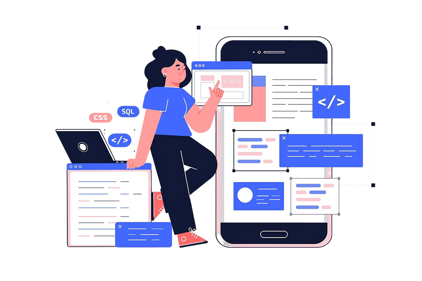 Mobile App Development Illustration